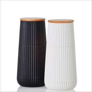 PEPPER AND SALT GRINDER SET SCAPE<br>WHITE & BLACK