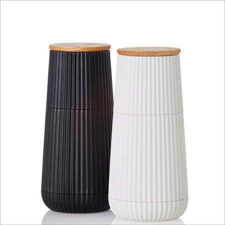 PEPPER AND SALT GRINDER SET SCAPE<br>WHITE & BLACK